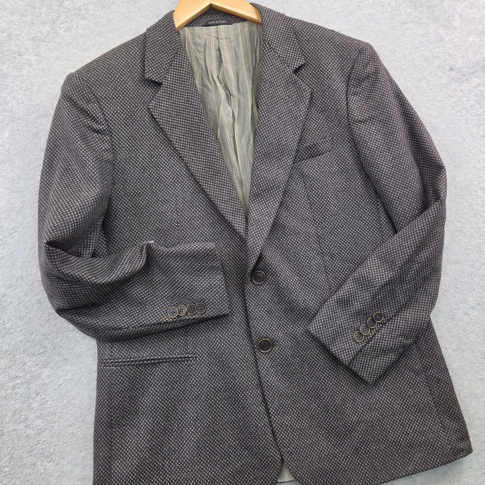 GIORGIO ARMANI New Normal MADE IN ITALY Micro Pattern Blazer Mens 44R Grey